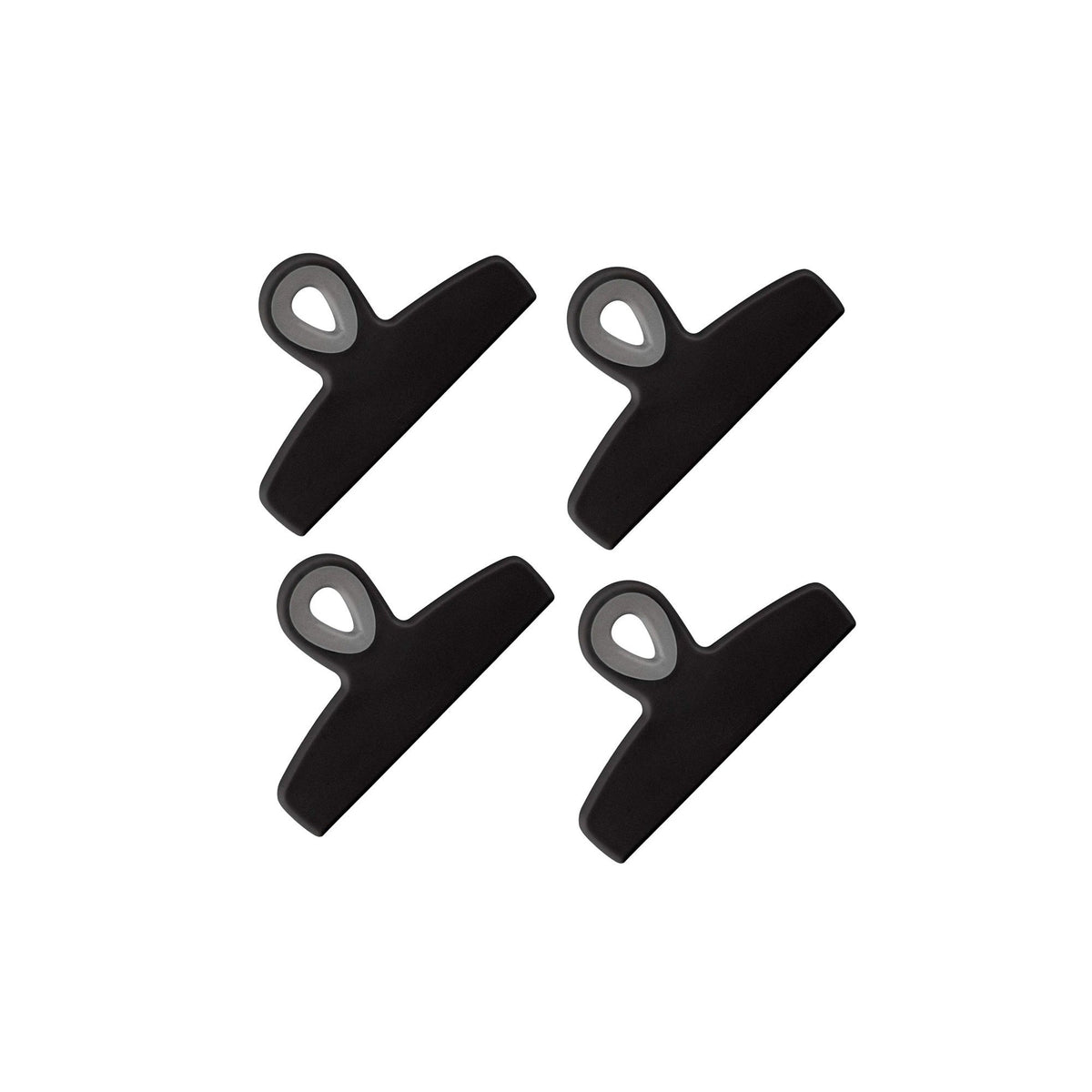 4-Piece Bag Clip Set, Black