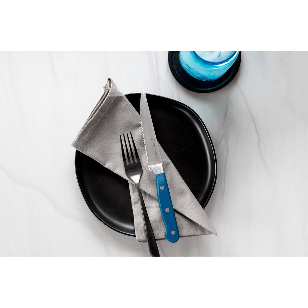 Superior Set of 8 Steak Knives - Royal Blue