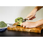 EcoCut 2 Piece Santoku Knife Set With Blade Guards, Grey