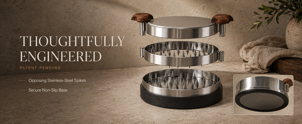 The Twist stainless steel meat shredding tool, product photo