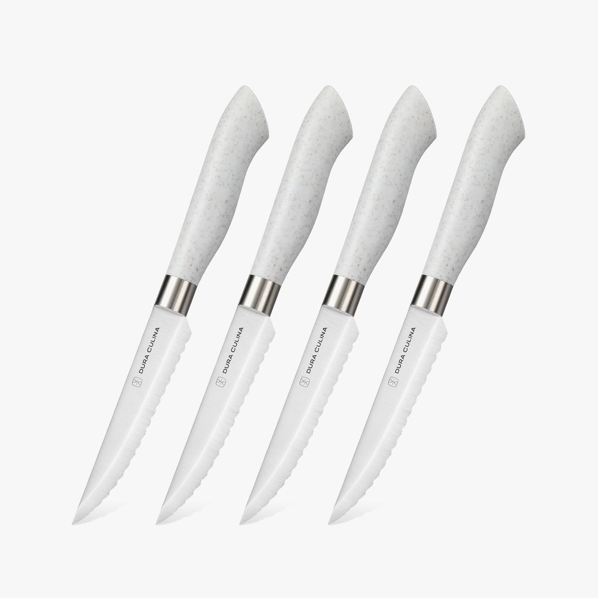 EcoCut 4 Piece Steak Knife Set, Grey