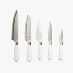 EcoCut 10 Piece Kitchen Knife Set With Blade Guards, Grey