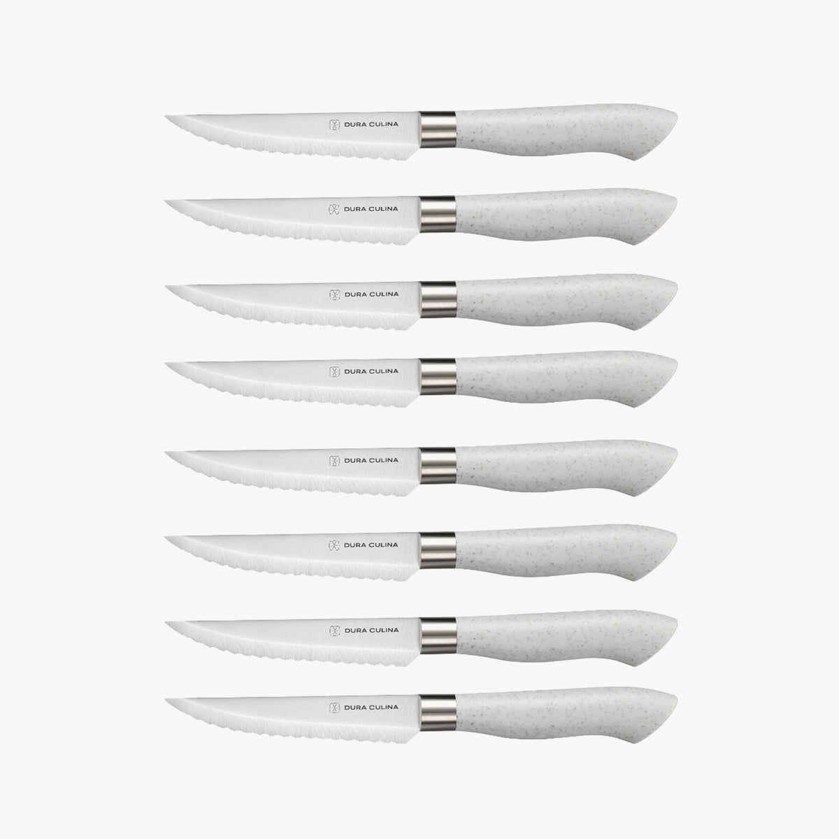 EcoCut 8 Piece Steak Knife Set, Grey