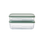Container Culture 4-Piece Airtight Glass Food Storage Set with Lids, 40.57oz & 57.5oz Mixed Sizes - Soft Sage