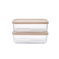 Container Culture 4-Piece Airtight Glass Food Storage Containers with Lids, 2 x 57.5oz - Cashew Cream