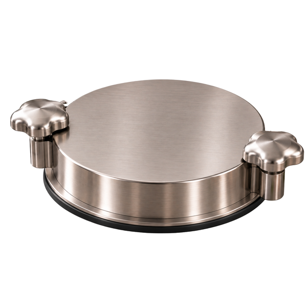 The Twist stainless steel meat shredding tool with twist-turn handle, by Xidgets