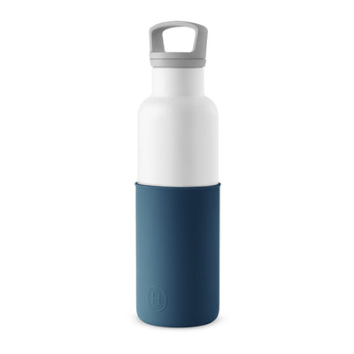 White-Navy Blue 20 Oz