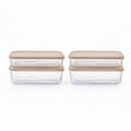 Container Culture 12-Piece Airtight Glass Food Storage Set with Lids, 25.35oz & 40.57oz Mixed Sizes - Cashew Cream