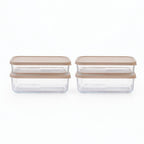 Container Culture 12-Piece Airtight Glass Food Storage Set with Lids, 25.35oz & 40.57oz Mixed Sizes - Cashew Cream