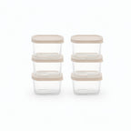 Container Culture 12-Piece Airtight Glass Food Storage Containers with Lids, 6 x 10.5oz - Vanilla Mist
