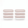 Container Culture 12-Piece Airtight Glass Food Storage Containers with Lids, 6 x 17.6oz - Berry Blush