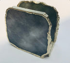Gray Agate Napkin Holder/Natural Stone Napkin Holder/Paper Napkin Holder/Desk Napkin Holder/Picnic Holder