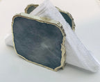 Gray Agate Napkin Holder/Natural Stone Napkin Holder/Paper Napkin Holder/Desk Napkin Holder/Picnic Holder